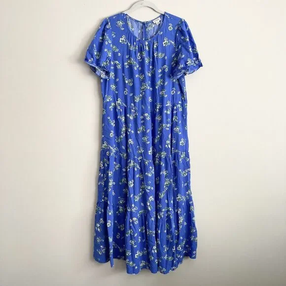 j crew blue floral dress MissJophiel Dark navy Sweetheart Tulle Midi Formal Dress with Removable  Straps (2 Sets)